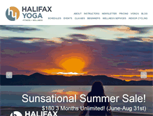 Tablet Screenshot of halifaxyoga.com